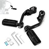 HOKUOTOLITE 1 25 32 Mm Pinos De Estrada Ajustáveis Com Kit De Montagem De ângulo Longo Universal Para Harley Honda Kawasaki Suzuki Yamaha Indian Victory Motorcycle Com Protetor De