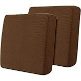 Hokway Capas Elásticas Individuais Para Almofadas De Sofá Reversíveis Capas Protetoras De Almofadas De Sofá Café Pequeno 2 Peças 