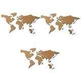 Holibanna 3 Partidas Quadro De Mensagens Do Mapa Quadro De Pinos De Mapa De Viagem Mapas Mundi Para Parede Mapa Do Mundo Quadro De Pinos Placa De Cortiça Escritório Madeira Quadro De Notas