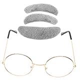 Holibanna Roupas De Menino 1 Conjunto Adereços De Bigode De Sobrancelha Bigode Postiço Oculos Redondo Perucas De Cosplay Fantasias De Meninos Copos óculos De Grau De Vovô Para Crianças