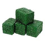 HOLIDYOYO 4 Peças Mini Fardos De Feno Mini Palha Feno Estatueta Em Miniatura Feno Falso Para Mini Casa Decoração Decoração De Jardim DIY Outono Colheita Artesanato Verde 3 Cm