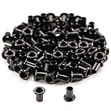 HolsterSmith Ilhós De Coldre Kydex Comprimento N 6 9 3 40 6 Cm Diâmetro Revestimento Preto Pacote Com 100 Feito Nos EUA Rebites Kydex Para Coldre DIY E Fabricação De Bainha
