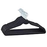 HOLTTER Kit 20 30 50 100 Unidades Cabides De Veludo Adulto Slim Ultra Fino Antiderrapante Roupas Gancho 360 Organizador Armário Closet Reforçado Multifuncional Não Escorrega Preto