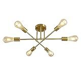 Home Neat Pendente Lustre Moderno Sputnik E27 6 Lâmpadas Luminaria De Teto Para Sala De Estar 72cm Cobre 