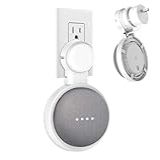 HomeMount Suporte De Parede Para Google Home Mini Ou Google Nest Mini 2 Geração Acessórios Para Tomada Com Economia De Espaço Para Google Mini Voice Assistant Branco Branco 