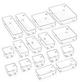Homesen Caixa Organizadora De Gaveta 16 Peças Com Almofadas De Silicone Antiderrapantes 5 Tamanhos Gaveta Organizadora De Mesa Bandejas De Armazenamento Para Joias De Maquiagem