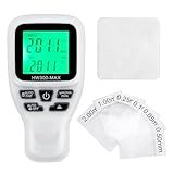 Homfanseec Medidor De Espessura Da Tinta Medição Automática Display Digital Medidor De Revestimento Automotivo Identifica Automaticamente Substrato Metal E Revestimento Não Condutor Branco