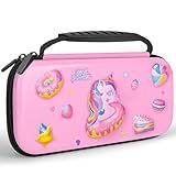Homicozy Unicorn Carrying Case For Nintendo Switch Switch OLED Console 3D Hard Travel Case Shell Pouch For Nintendo Switch Console Accessories Protective Case Compatible With Nintendo For Girlrs