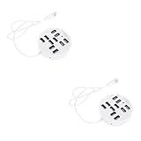 Homoyoyo 2 Unidades 10 Conectores USB Hub USB 10 Portas Vários USB Expansor De Porta USB Notebook Divisor USB Portas USB Computador Extensor Conector USB Eixo Adaptador Abdômen Branco