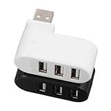 Homoyoyo 2Pcs 3 Hub USB USB 2 0 Hub Divisor USB 2 0 Adaptador USB C Dock Ethernet Adaptador USB 20 Divisor De Madeira Pessoas Figuras Leitor De Cartão Alto Para Girar Dispensador Branco