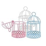 Homoyoyo 3 Pecas Mini Enfeite De Gaiola Castiçal Centro De Mesa Gaiola De Passarinho Gaiola De Passarinho Decorativa Enfeites De Gaiola De Mesa Ferro Forjado Suporte De Flores Armazenar