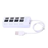 Homoyoyo 4 Hub USB 2 0 Divisor USB Hub De Dados Hub USB USB 20 De Alta Velocidade Branco