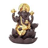 HOMSFOU Incenso Decorativo Hindu Da Sorte Estatueta De Escultura De Porta Incenso Elefante De Ceramica Queimador De Incenso Elefante Zen Cair Suporte Estátua Presente