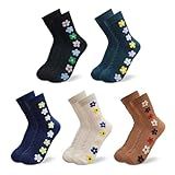 HOMSSEM Meias Femininas 5 Pares De Meias De Algodão Macio Para Mulheres Para Uso Diário Sandálias Roupas Esportivas Lindas Cores Vibrantes 04 Flores M