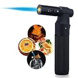 HONEST Maçarico Elegante Ajustável De Butano- Lanterna De Cozinha- Acampamento- Uso Doméstico- Soldagem- Chef Culinário- Carvão- Coquetel- Etc- -preto-