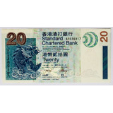Hong Kong Bela Cédula 20 Dollars 2003 Flor Escassa 