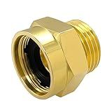 Hooshing Adaptador De Mangueira 1 1 40 6 Cm Rosca Fina Fêmea 2 5 Cm ID Para 3 4 GHT Macho Conector De Mangueira De Jardim De Latão Compatível Com Babadores De Mangueira Da Marca Arrowhead