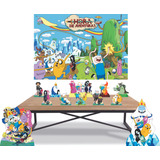 Hora De Aventura Kit Display 8 Mesa 2 De Chão Painel Festa