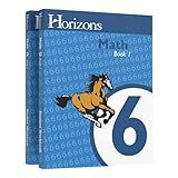 Horizons Math 6 Set Of 2 Student Workbooks 6-1 And 6-2 [paperback] Alpha Omega