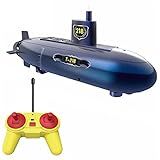 Hosioe Mini Barco RC Submarino 2 4 GHz De Controle Remoto Faça Você Mesmo Mini Barco RC Barco De Corrida RC 6 Canais Brinquedo De Presente Para Crianças Meninos