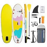 Hosioe Prancha De Stand Up Paddle Inflável Para Crianças 8 X30 X6 Conjunto De Surf Inflável SUP Paddleboard Para Esportes Aquáticos Com Bomba De Remo Mochila Coleira Kit De Reparo