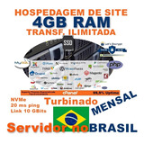 Hospedagem Site Mensal No Brasil 30gb Nvme  rápido 4gb Ram