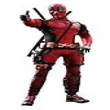 Hot Toys Ht903587 1:6 Deadpool Ii Movie Version, Red & Black