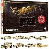 Hot Wheels 1 64 Scale FAO Schwarz Gold Vehicles 160th Anniversary 8 Pack