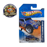 Hot Wheels 2011 - Custom Volkswagen Beetle Fusca Azul