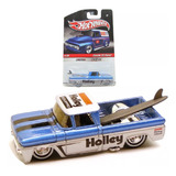 Hot Wheels Custom 1962 Chevy Truck Holley Pickup Azul Nova