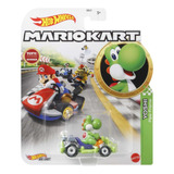 Hot Wheels Mario Kart Colecionável Gbg25 Mattel Cor Yoshi