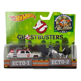 Hot Wheels Pack Ghostbusters Retro Ecto 1 Ecto 2 Moto