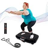 HOTSWEAT Máquina De Exercício De Placa Vibratória Para Drenagem Linfática Plataforma Vibratória De Placa Elétrica Agitador Para Perda De Peso Prancha De Ondulação Com 120 Níveis Para Academia Em