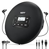 HOTT Cd204 Leitor De Cd Portátil Cd Player Compacto Pessoal Com Fones De Ouvido Anti Salto À Prova De Choque Para Viagens Em Casa E Carro Walkman De Cd De Música Pequeno Com Display Lcd Para Adulto