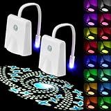 HOTUT Luzes Noturnas Para Vaso Sanitário 2 Peças Sensor De Movimento Com Projetor Estrela Recarregável Por USB 16 Cores Que Mudam De LED Dentro Do Vaso Sanitário Decoração De Acessórios De