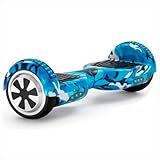 Hoverboard Skate Elétrico 6 5 Com Bolsa Led Bluetooth Azul Camuflado Brinovar