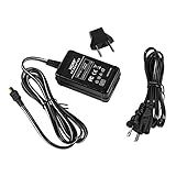 HQRP Adaptador AC-fonte De Alimentação Compatível Com Sony CyberShot DSC-P200- DSC-P150- DSC-P200-R Câmera Digital Com Cabo Dos EUA E Adaptador De Plugue Euro