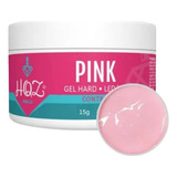 Hqz Gel Hard 15g Pink Cover Nude Crystal Manicure Unhas Nail Cor Pink Hqz 15g
