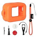 HSU Capa Flutuante Para Insta360 Ace Pro E Insta360 Ace Capa Flutuante Com Parafuso Longo E âncoras Adesivas Para Mergulho Com Snorkel Surfe Wakeboard Acessórios Insta 360 Ace Pro