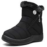 Hsyooes Feminino Botas De Neve De Inverno Forradas Com Pele Quente Botas De Tornozelo Impermeáveis Ao Ar Livre Sapatos Confortáveis Para Preto 9 M Us Tamanho Da Etiqueta 41