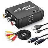 HTDYOO Conversor S Video RCA Para HDMI Com Cabo RCA Cabo Svideo Cabo USB Conversor S Video AV Para HDMI Compatível Com PAL NTSC Para TV PC PS1 PS2 STB Xbox VHS VCR DVD