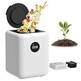 HUATOL Lixeira De Compostagem Elétrica Para Cozinha Composteira Inteligente De Resíduos De Cozinha De 3 Litros Máquina De Compostagem Para Bancada De Apartamento Composteira De Preto