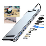 Hub 11 M1 Type c hdmi Usb 3 0 Adaptador Macbook Rj45 Sd tf