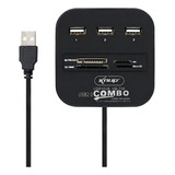 Hub 3 Portas Usb 2 0 Leitor De Cartão Micro Sd Integrado Universal Colorido Coloridos