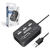 HUB 7 Em 1 Com 3 Portas USB 2-0 Extensor E Leitor De Cartão De Memória MS-MS PRO DUO-SD-MMC-Micro SD - M2 EXBOM UH-R230