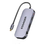 Hub Adaptador 11 Em 1 Usb Tipo C 100w Essager Hdmi 4k 30hz