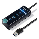 Hub Adaptador Extensão 4 Portas 3 0 Usb Pc Notebook Régua