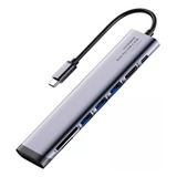 Hub Adaptador Hagibis 7 Em 1 Hdmi 4k Usb Cartão Sd Tipo C