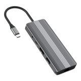 Hub Adaptador Usbc Gamer Display Port 240hz Hdmi 8k Lan 10x1