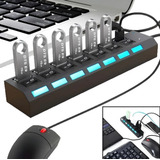 Hub Cabo Usb 2 0 Extensor 7 Portas High Speed Hd Pen Drive